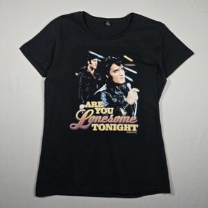 Anvil Tag Elvis Presley "Are You Lonesome Tonight" Graphic T-Shirt Womens M